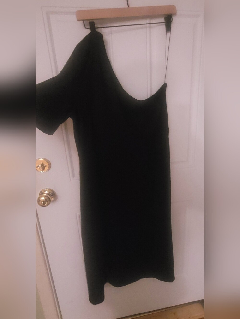 Who What Wear One Shoulder/Sleeve Black Dress Size XL